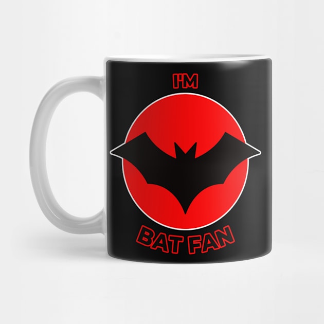 Bat Fan (Red and Black) by Daily Detour